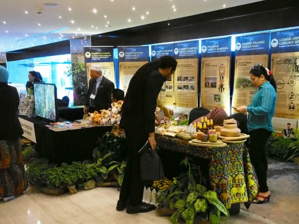 Participants had a chance to see and shop for local goods and handicrafts in the exhibition space