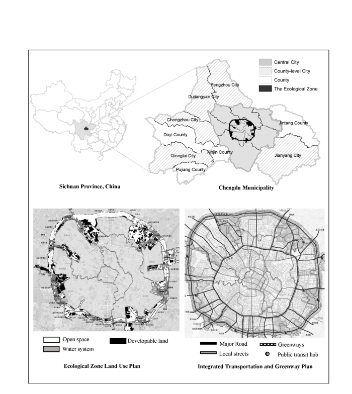 Figure 1. Location of the CDEZ in Chengdu City, Sichuan Province, China. University of Oregon.